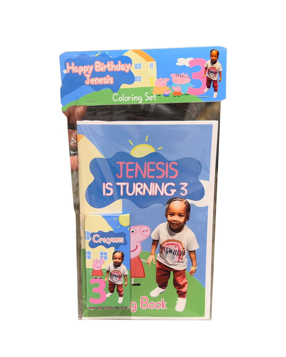 CUSTOM COLORING BOOK & CRAYONS