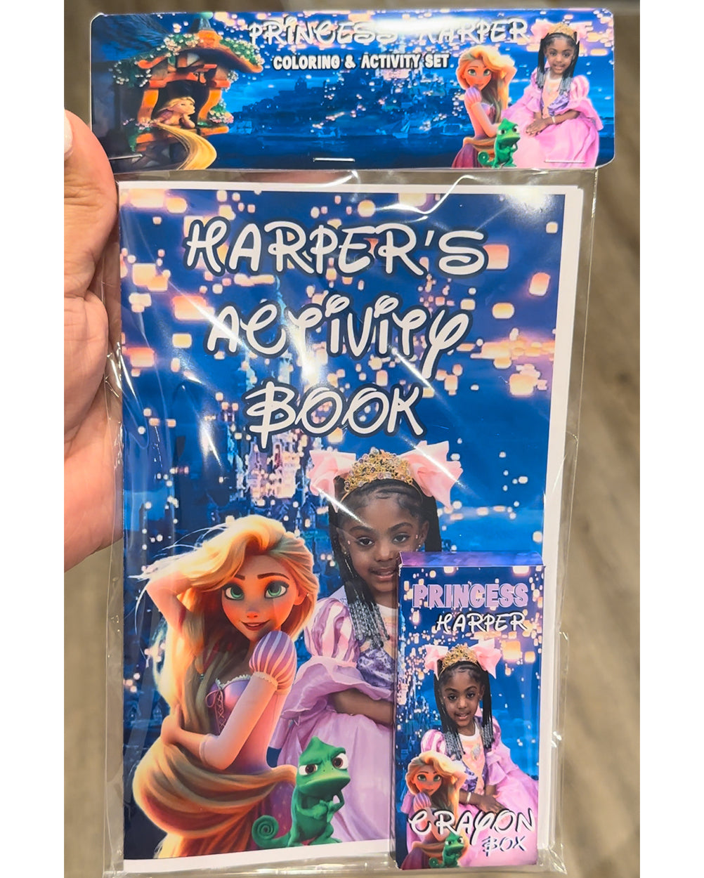 CUSTOM COLORING BOOK & CRAYONS